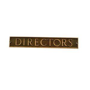 Directors Nameplate Solid Metal Sign for Executive Office Plaque Vintage Decor